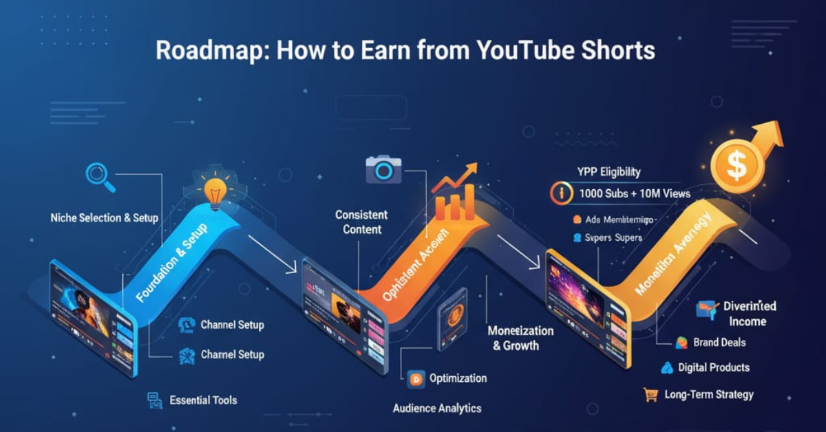 youtube road How to Earn from YouTube Shorts