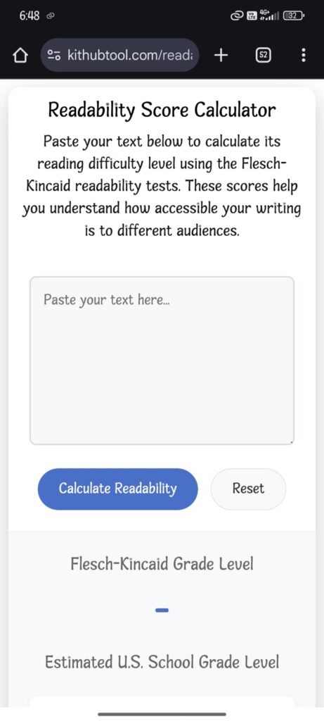 readability score calculator